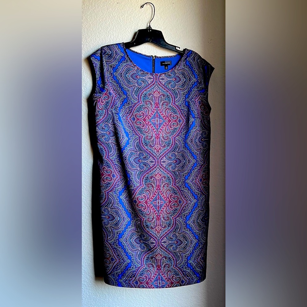 The Limited Blue, Pink and Purple Paisley Shift Dress